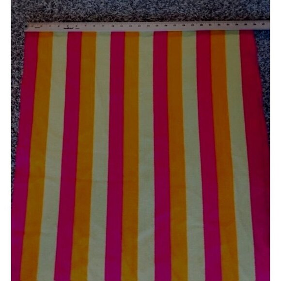 Fluorescent Rare Y2K Cotton Blend Long Scarf Shawl Wrap Knitted w/Fringe, Balls - Picture 5 of 7